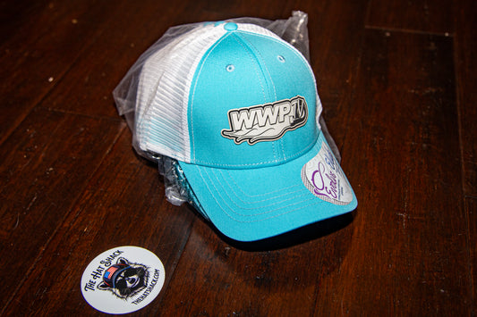 WWPTV Blue/White Patch Pony Tail Hat